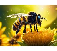 Jigsaw Puzzles 1000 pieces,Puzzles for Adults,Challenging Educational Family Activity Games Home Decoration Puzzle Flower Bee,29.5 x 19.7 Inch