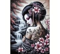 Jigsaw Puzzles 1000 pieces,Puzzles for Adults,Challenging Educational Family Activity Games Home Decoration Puzzle Japanese Tattooed Woman,29.5 x 19.7 Inch