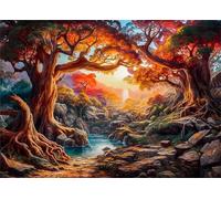 Jigsaw Puzzles 1000 pieces,Puzzles for Adults,Challenging Educational Family Activity Games Home Decoration Puzzle Sunset Grove Lake,29.5 x 19.7 Inch