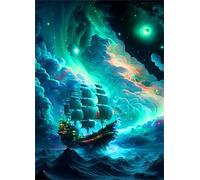 Jigsaw Puzzles 1000 pieces,Puzzles for Adults,Challenging Educational Family Activity Games Home Decoration Puzzle Fantasy Sailing Scenery,29.5 x 19.7 Inch