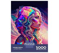 Jigsaw Puzzles 1000 Pieces Rainbow Geometry Goddess 1 Puzzles for Adults Relaxing Games Difficult Challenge Fun at Home Activities, 70x50cm/1000pcs