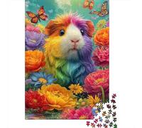 Jigsaw Puzzles 1000 Pieces Rainbow Guinea Pig Puzzles 38x26cm/1000pcs Gift For Kids Stress Reliever Educational Games DIY Cardboard