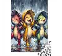 Jigsaw Puzzles 1000 Pieces Rainy Day Dragons Jigsaw 52x38cm/1000pcs Gift For Kids Stress Reliever Family Game DIY Cardboard