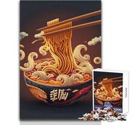 Jigsaw Puzzles 1000 Pieces Ramen Japan Neon Relaxing Solo Quiet Time Superior Accurate Cutting Play Toy Size 38x26cm