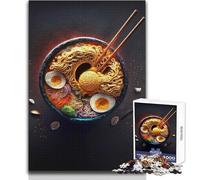 Jigsaw Puzzles 1000 Pieces Ramen Japan Neon Relaxing Solo Quiet Time Superior Accurate Cutting Play Toy Size 50x75cm