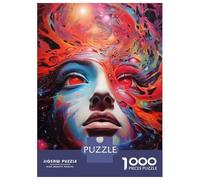 Jigsaw Puzzles 1000 Pieces Red Eye Galaxy Girl Puzzles for Adults Hands-on Game Staycation Kill Time Christmas Birthday Gifts 52x38cm/1000pcs
