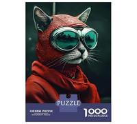 Jigsaw Puzzles 1000 Pieces Red Riding Hood Cat Puzzles for Adults Relaxing Games Difficult Challenge Fun at Home Activities, 70x50cm/1000pcs