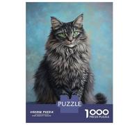 Jigsaw Puzzles 1000 Pieces Regal Feline Portrait Puzzles for Adults Relaxing Games Difficult Challenge Fun at Home Activities, 70x50cm/1000pcs