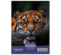 Jigsaw Puzzles 1000 Pieces Resting Tiger Portrait Jigsaws for Adults Hands-on Game Stress Reliever Unique Birthday And Xmas Gifts 38x26cm/1000pcs