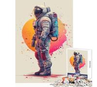 Jigsaw Puzzles 1000 Pieces Retro Astronaut Jigsaw Puzzles for Adults Precision Cutting Train Your Brain And Hands Toy Intellectual Game (38x26cm)