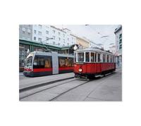 Jigsaw Puzzles 1000 Pieces,Riding the streetcar through Vienna,Paper Children Games Educational Toys(38x26cm)-AH45