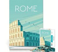 Jigsaw Puzzles 1000 Pieces Rome Flawless Fit Art Creative Skill Toy Rest Time Play Christmas Art Display (38x26cm)