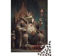Jigsaw Puzzles 1000 Pieces Royal Frog King Throne Adult Jigsaw Puzzle Brain Teaser Game Analysis And Logic Christmas Birthday Gifts 70x50cm/1000pcs