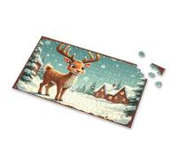 Jigsaw Puzzles 1000 Pieces Rudolph The Red-Nosed Reindeer In A Winter Wonderland Picture Puzzle Puzzle 500 Pieces Kids Toys For Girls(300PCS)