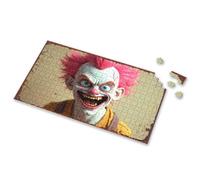 Jigsaw Puzzles 1000 Pieces Scary Clown With Pink Hair And Creepy Smile Picture Puzzle Puzzle 500 Pieces Kids Toys For Girls(500PCS)