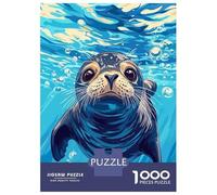 Jigsaw Puzzles 1000 Pieces Seal Underwater Illustration Jigsaws for Adults Hands-on Game Stress Reliever Unique Birthday And Xmas Gifts 38x26cm/1000pcs