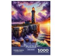 Jigsaw Puzzles 1000 Pieces Seaside Lighthouse Cottage Puzzles 70x50cm/1000pcs Gift For Kids Challenging Creative Educational Games DIY Cardboard