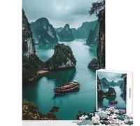 Jigsaw Puzzles 1000 Pieces Serenity at Ha Long Bay Jigsaw Puzzles for Teenagers Staycation Kill Time Every Piece Is Unique - Brainteaser Family Games (50x75cm)