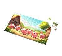 Jigsaw Puzzles 1000 Pieces Seven Happy Pigs In The Countryside Picture Puzzle Puzzles For Toddlers 2-4 Girl Toys Age 4-5(1000PCS)