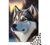 Jigsaw Puzzles 1000 Pieces Siberian Husky Portrait Puzzles 70x50cm/1000pcs Gift For Kids Challenging Creative Family Game DIY Cardboard