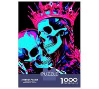 Jigsaw Puzzles 1000 Pieces Skeletal Embrace Neon Crowned Love Adult Jigsaw Puzzle Brain Teaser Game Analysis And Logic Christmas Birthday Gifts 70x50cm/1000pcs