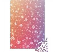 Jigsaw Puzzles 1000 Pieces Snowflakes Falling-Winter Festive Background Puzzles 52x38cm/1000pcs Toy for Adults And Kids Challenging Creative Family Game DIY Cardboard