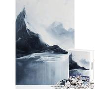 Jigsaw Puzzles 1000 Pieces Solitary Figure on Mountain Peak Home Decoration Toys Great Gift for Games Hands-on Game Wishlist with Santa Claus Size 50x75cm