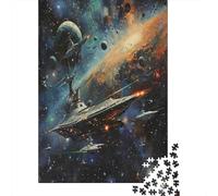 Jigsaw Puzzles 1000 Pieces Space Battle Scene Jigsaw 38x26cm/1000pcs Gift For Kids Stress Reliever Family Game DIY Cardboard