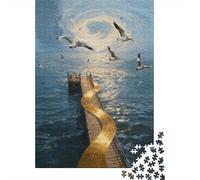 Jigsaw Puzzles 1000 Pieces Spiral Sea Pathway Jigsaw 52x38cm/1000pcs Gift For Kids Stress Reliever Family Game DIY Cardboard