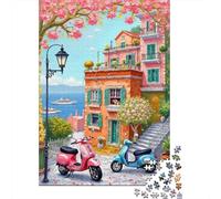Jigsaw Puzzles 1000 Pieces Spring Village Scene Jigsaw 70x50cm/1000pcs Gift For Kids Stress Reliever Educational Games DIY Cardboard