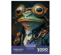 Jigsaw Puzzles 1000 Pieces Steampunk Frog Adult Jigsaw Puzzle Brain Teaser Game Analysis And Logic Christmas Birthday Gifts 52x38cm/1000pcs
