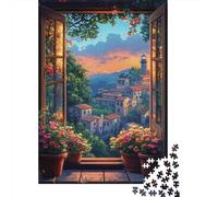 Jigsaw Puzzles 1000 Pieces Sunset Village View Jigsaw 52x38cm/1000pcs Gift For Kids Challenging Creative Family Game DIY Cardboard