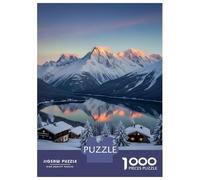 Jigsaw Puzzles 1000 Pieces Swiss Alps Winter Landscape Adult Jigsaw Puzzle Brain Teaser Game Analysis And Logic Christmas Birthday Gifts 70x50cm/1000pcs