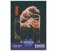 Jigsaw Puzzles 1000 Pieces The Great Wave of Beer Adult Jigsaw Puzzle Brain Teaser Game Analysis And Logic Christmas Birthday Gifts 38x26cm/1000pcs
