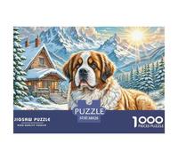 Jigsaw Puzzles 1000 Pieces The Saint Bernard Puzzles 38x26cm/1000pcs Toy for Adults And Kids Challenging Creative Family Game DIY Cardboard