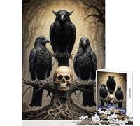 Jigsaw Puzzles 1000 Pieces Three Ravens Hands-on Game Difficult Challenge Home Decoration Toys Challenging To Complete (38X26CM)