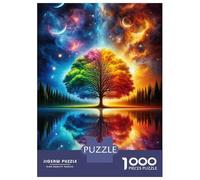 Jigsaw Puzzles 1000 Pieces Tree of Life Spiritual Puzzles for Adults Relaxing Games Difficult Challenge Fun at Home Activities, 70x50cm/1000pcs