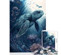 Jigsaw Puzzles 1000 Pieces Turtle Imaginary Friend Toy Wall Decor Great Gifts And Toys Brain Teaser Game Suitable for Desktop Decoration Size 50x75cm