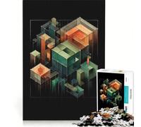 Jigsaw Puzzles 1000 Pieces Urban Abstraction Brain Teaser Game Difficult Challenge Deal As Gifts for The Whole Family 38x26cm