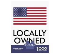 Jigsaw Puzzles 1000 Pieces USA WHITE LOCALLY OWNED Adult Jigsaw Puzzle Brain Teaser Game Analysis And Logic Christmas Birthday Gifts 70x50cm/1000pcs