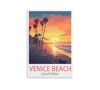 Jigsaw Puzzles 1000 Pieces Venice Beach California Puzzle 1000 Pieces, Relaxing and Challenging Gift for Adults, Teens, Seniors 26x38cm