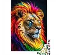Jigsaw Puzzles 1000 Pieces Vibrant Lion Digital Illustration Jigsaw 38x26cm/1000pcs Toy for Adults And Kids Challenging Creative Educational Games DIY Cardboard
