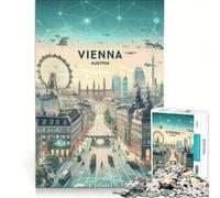 Jigsaw Puzzles 1000 Pieces Vienna Vision, Brain Teaser Game, Difficult Challenge, Deal As Gifts for The Whole Family 50x75cm