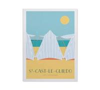 Jigsaw Puzzles 1000 Pieces,Vintage France travel poster Saint-Cast-le-Guildo tent,Wood Children Games Educational Toys(75x50cm)-BM40