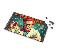 Jigsaw Puzzles 1000 Pieces Warning: Mad Scientist At Work! Picture Puzzle Puzzle Books For Adults Toys For Ages 2-4(1000PCS)