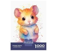 Jigsaw Puzzles 1000 Pieces Watercolor Baby Hamster Adult Jigsaw Puzzle Brain Teaser Game Analysis And Logic Christmas Birthday Gifts 38x26cm/1000pcs