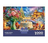 Jigsaw Puzzles 1000 Pieces Winter Birthday Feast Puzzles 38x26cm/1000pcs Gift For Kids Stress Reliever Family Game DIY Cardboard