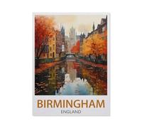 Jigsaw Puzzles 1000 Pieces Wood Assembling Picture，Birmingham England ， Street，Adults Games Educational Toys（75x50cm）-DW39