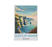 Jigsaw Puzzles 1000 Pieces Wood Assembling Picture，Cliffs of Moher Ireland，Adults Games Educational Toys（75x50cm）-J84