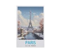 Jigsaw Puzzles 1000 Pieces Wood Assembling Picture,Paris Ile De France,Adults Games Educational Toys(75x50cm)-M64